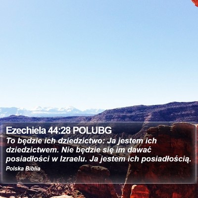 Ezechiela 44:28 POLUBG Bible Verse Image