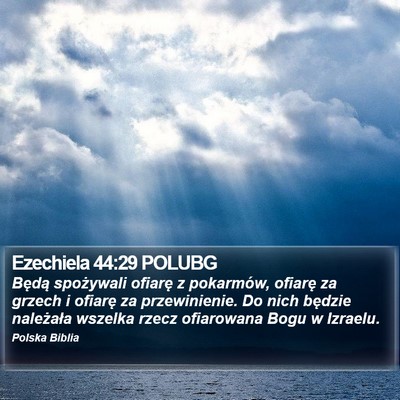 Ezechiela 44:29 POLUBG Bible Verse Image