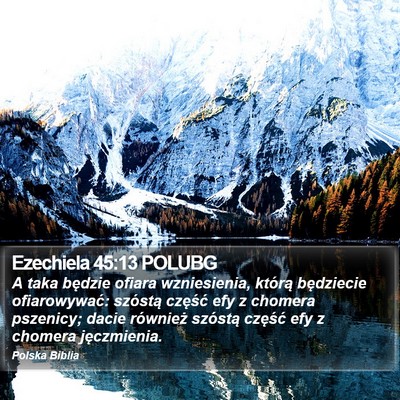 Ezechiela 45:13 POLUBG Bible Verse Image