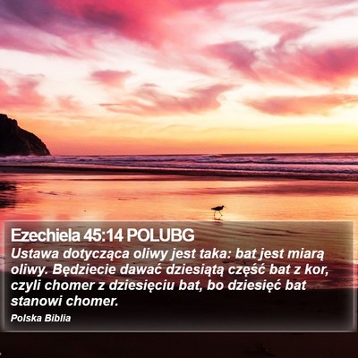 Ezechiela 45:14 POLUBG Bible Verse Image