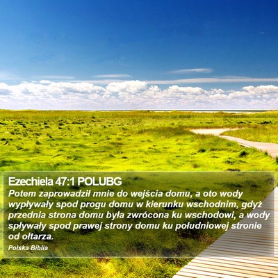 Ezechiela 47:1 POLUBG Bible Verse Image