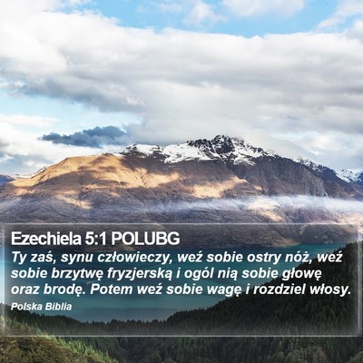 Ezechiela 5:1 POLUBG Bible Verse Image