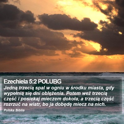 Ezechiela 5:2 POLUBG Bible Verse Image