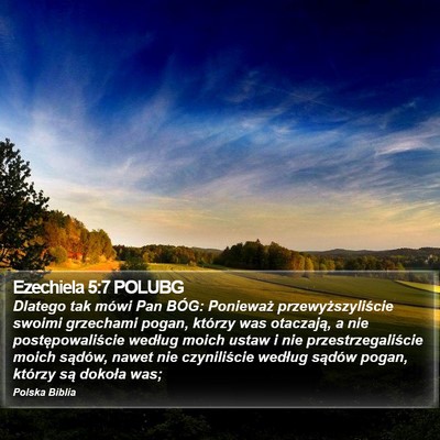 Ezechiela 5:7 POLUBG Bible Verse Image