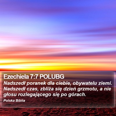 Ezechiela 7:7 POLUBG Bible Verse Image