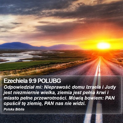 Ezechiela 9:9 POLUBG Bible Verse Image