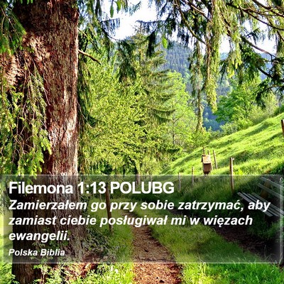 Filemona 1:13 POLUBG Bible Verse Image