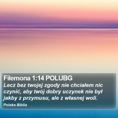 Filemona 1:14 POLUBG Bible Verse Image