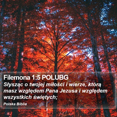 Filemona 1:5 POLUBG Bible Verse Image