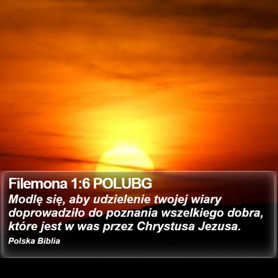 Filemona 1:6 POLUBG Bible Verse Image