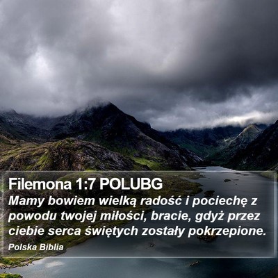 Filemona 1:7 POLUBG Bible Verse Image