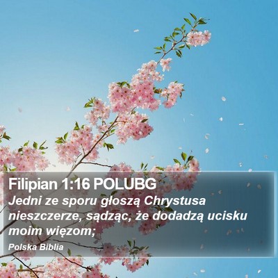 Filipian 1:16 POLUBG Bible Verse Image
