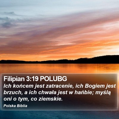 Filipian 3:19 POLUBG Bible Verse Image