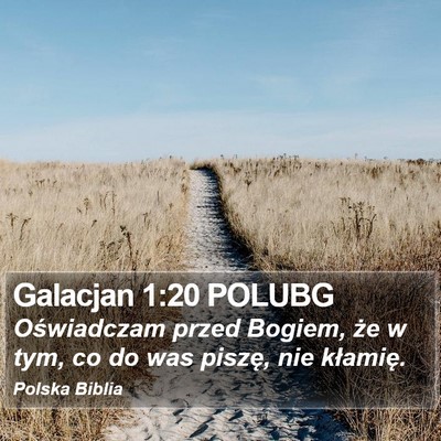 Galacjan 1:20 POLUBG Bible Verse Image