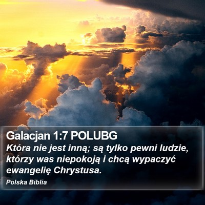 Galacjan 1:7 POLUBG Bible Verse Image