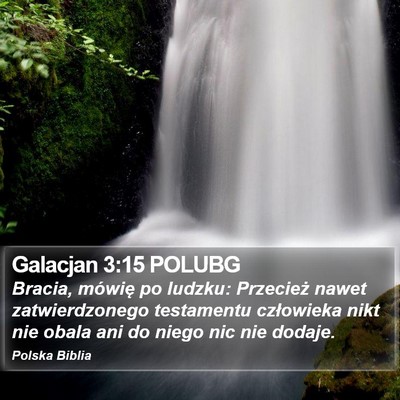 Galacjan 3:15 POLUBG Bible Verse Image