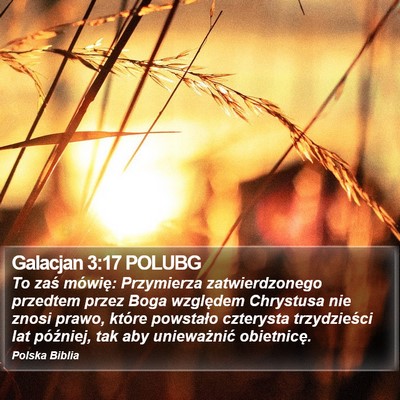 Galacjan 3:17 POLUBG Bible Verse Image