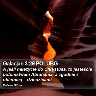 Galacjan 3:29 POLUBG Bible Verse Image
