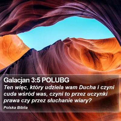 Galacjan 3:5 POLUBG Bible Verse Image