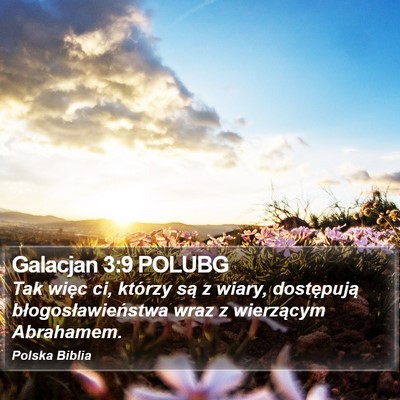 Galacjan 3:9 POLUBG Bible Verse Image
