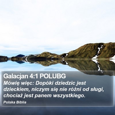 Galacjan 4:1 POLUBG Bible Verse Image