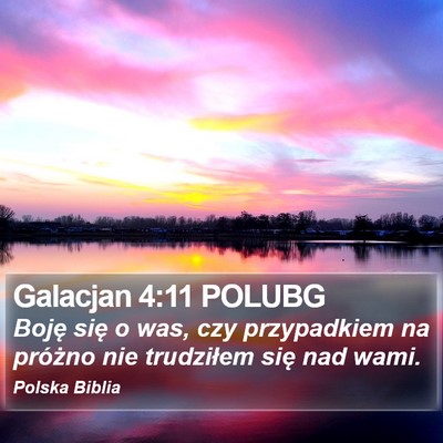 Galacjan 4:11 POLUBG Bible Verse Image