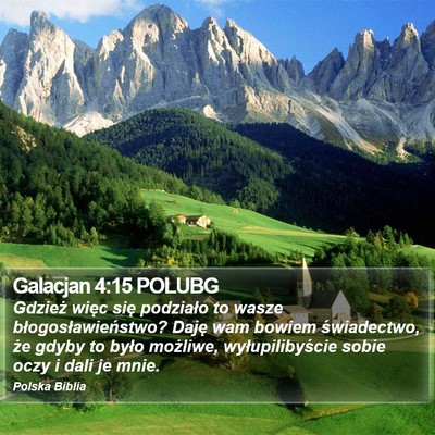 Galacjan 4:15 POLUBG Bible Verse Image