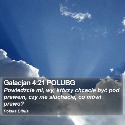 Galacjan 4:21 POLUBG Bible Verse Image