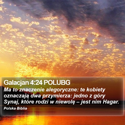 Galacjan 4:24 POLUBG Bible Verse Image