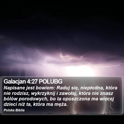 Galacjan 4:27 POLUBG Bible Verse Image