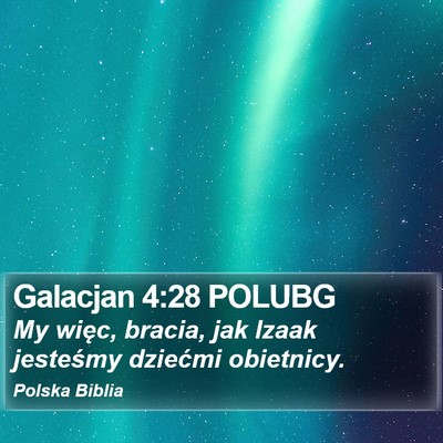 Galacjan 4:28 POLUBG Bible Verse Image