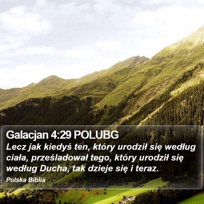 Galacjan 4:29 POLUBG Bible Verse Image