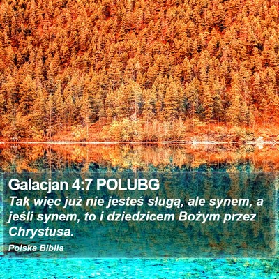 Galacjan 4:7 POLUBG Bible Verse Image