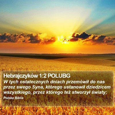 Hebrajczyków 1:2 POLUBG Bible Verse Image