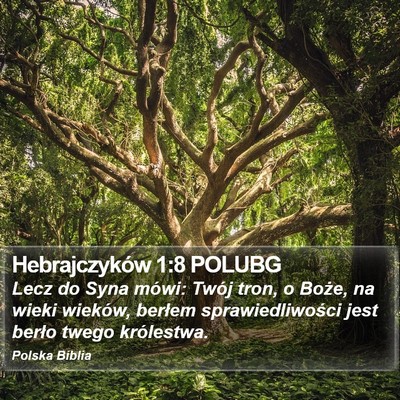 Hebrajczyków 1:8 POLUBG Bible Verse Image