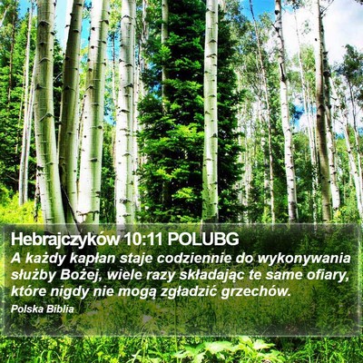 Hebrajczyków 10:11 POLUBG Bible Verse Image