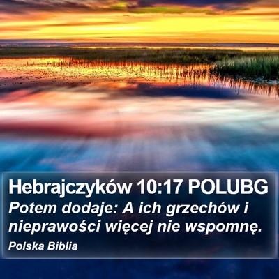 Hebrajczyków 10:17 POLUBG Bible Verse Image