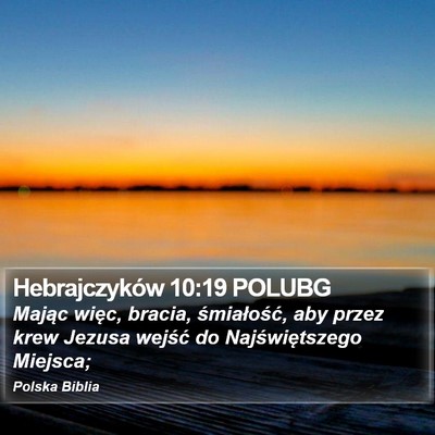 Hebrajczyków 10:19 POLUBG Bible Verse Image
