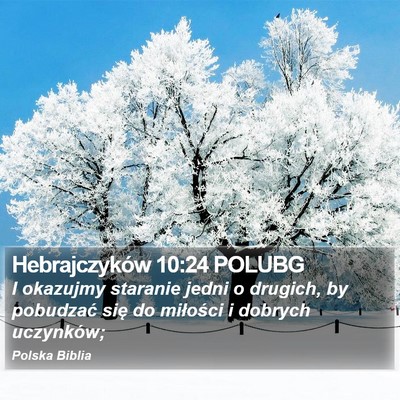 Hebrajczyków 10:24 POLUBG Bible Verse Image