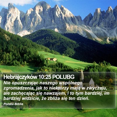 Hebrajczyków 10:25 POLUBG Bible Verse Image