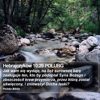 Hebrajczyków 10:29 POLUBG Bible Verse Image