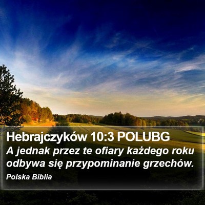 Hebrajczyków 10:3 POLUBG Bible Verse Image