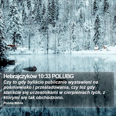 Hebrajczyków 10:33 POLUBG Bible Verse Image