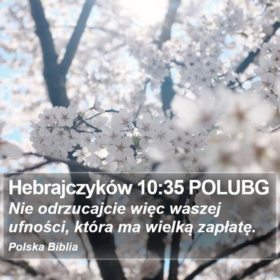 Hebrajczyków 10:35 POLUBG Bible Verse Image