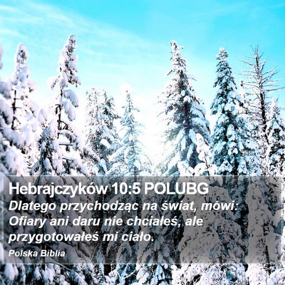 Hebrajczyków 10:5 POLUBG Bible Verse Image