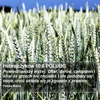 Hebrajczyków 10:8 POLUBG Bible Verse Image