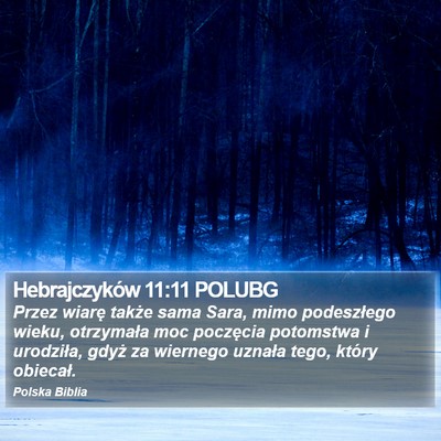 Hebrajczyków 11:11 POLUBG Bible Verse Image