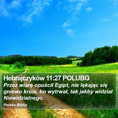 Hebrajczyków 11:27 POLUBG Bible Verse Image