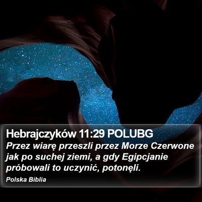 Hebrajczyków 11:29 POLUBG Bible Verse Image