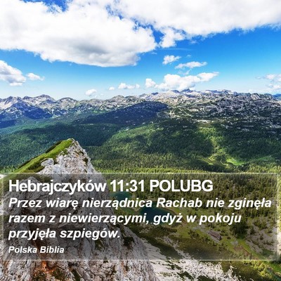 Hebrajczyków 11:31 POLUBG Bible Verse Image